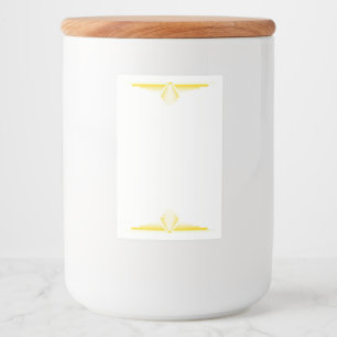 Étiquette Pour Bocaux Elément Art déco en jaune clair