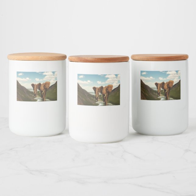 Étiquette Pour Bocaux Eléphant (Bouteilles)