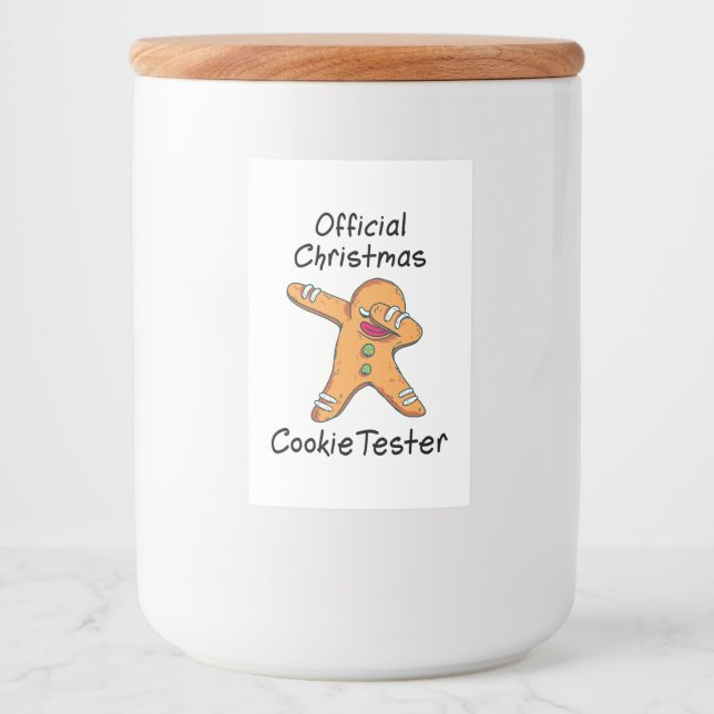 Étiquette Pour Bocaux Essai officiel de cookie de Noël (Devant)