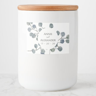 Étiquette Pour Bocaux Eucalyptus Vert Aquarelle botanique