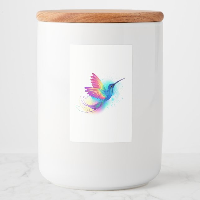 Étiquette Pour Bocaux Exotic Rainbow Hummingbird (Devant)