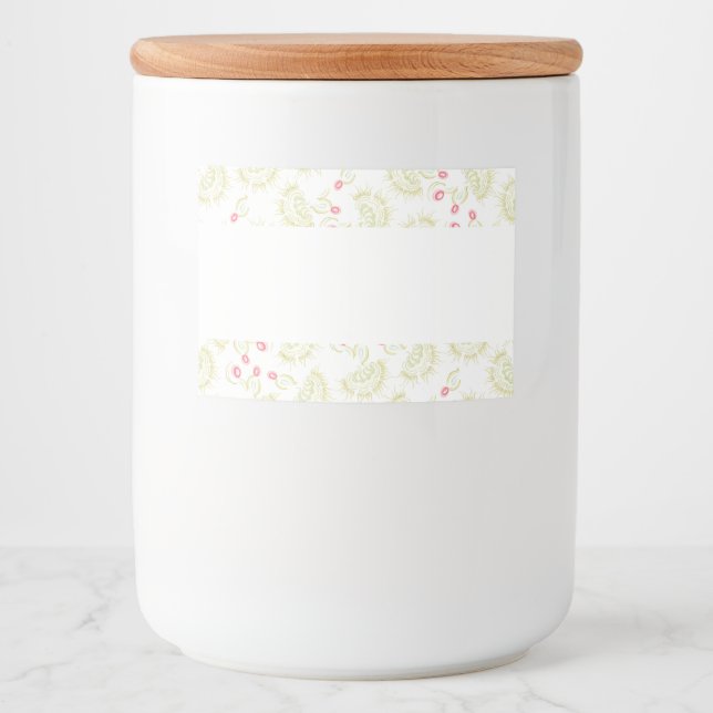 Étiquette Pour Bocaux Fleurs cactus (Devant)