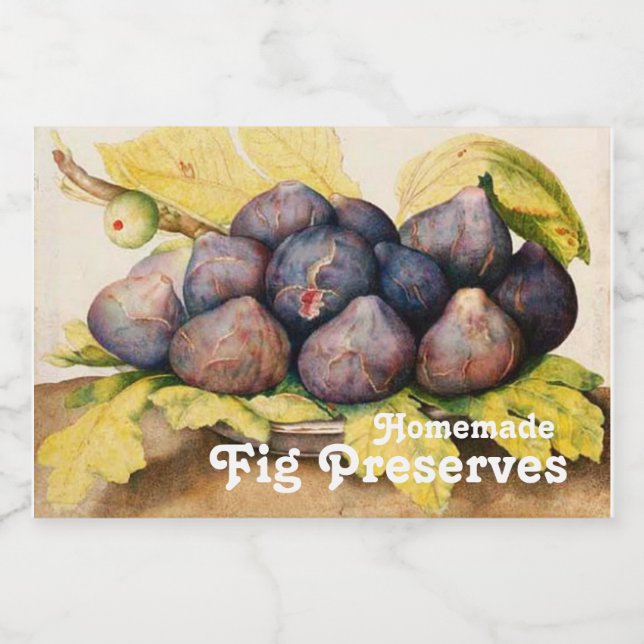 Étiquette Pour Bocaux FRUITS DE SAISON / FIGUES Préserver Jar À La Cuiss (Étiquettes simples)