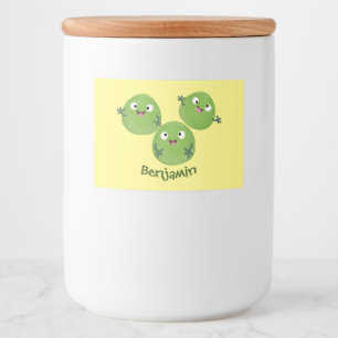 Étiquette Pour Bocaux Funny Brussels sprouts légumes caricature