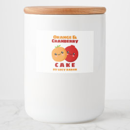 Étiquette Pour Bocaux Gâteau d'orange et de canneberge