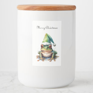 Étiquette Pour Bocaux Grenouille de Noël, coutume