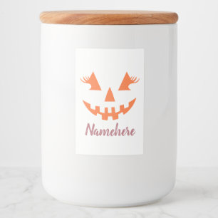 Étiquette Pour Bocaux Halloween Citrouille Jack-o'-lantern fille personn