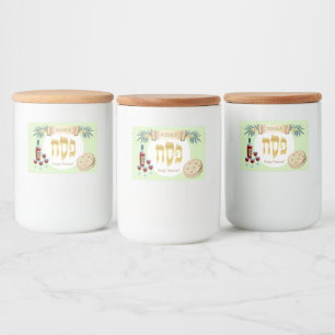 Étiquette Pour Bocaux Happy Passover Holiday Kosher Pesach Seder