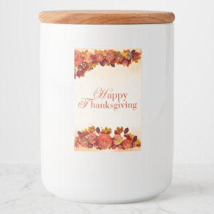 Étiquette Pour Bocaux Happy Thanksgiving