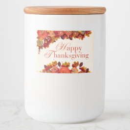 Étiquette Pour Bocaux Happy Thanksgiving