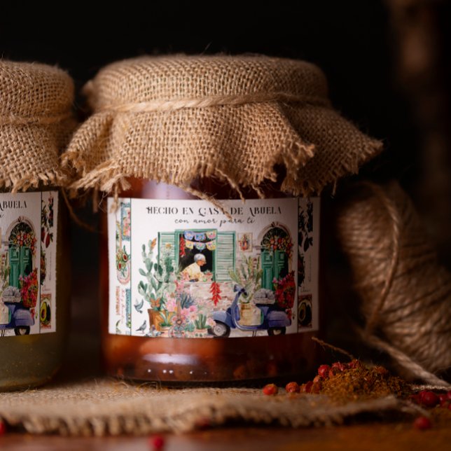 Étiquette Pour Bocaux Hecho en Casa de Abuela Kitchen Label (Créateur téléchargé)
