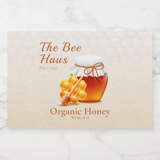 Étiquette Pour Bocaux Honey Jar (Étiquettes simples)