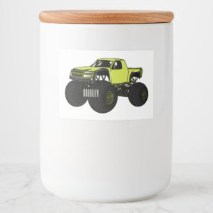 Étiquette Pour Bocaux Illustration de camion monstre