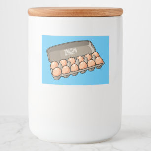 Étiquette Pour Bocaux Illustration de carton d'oeufs