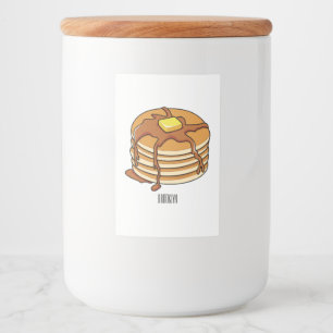 Étiquette Pour Bocaux Illustration de dessin animé de Pancake
