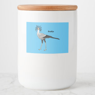 Étiquette Pour Bocaux Illustration de dessin du secrétaire pour oiseaux
