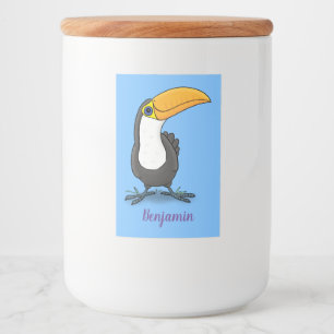 Étiquette Pour Bocaux Illustration de dessin humoristique du toucan joye