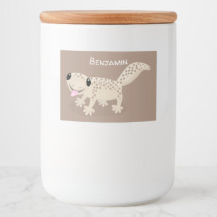 Étiquette Pour Bocaux Illustration de gecko tan mou