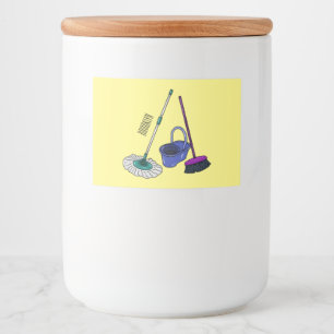 Étiquette Pour Bocaux Illustration de la bande dessinée Broom & mop