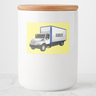 Étiquette Pour Bocaux Illustration de la caricature du camion-boîte