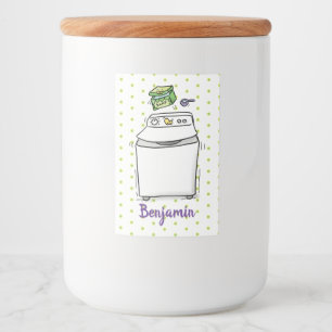 Étiquette Pour Bocaux Illustration de lave-linge mignonne