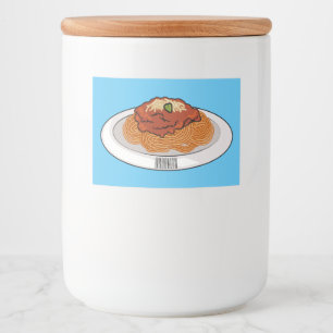 Étiquette Pour Bocaux Illustration de Spaghetti