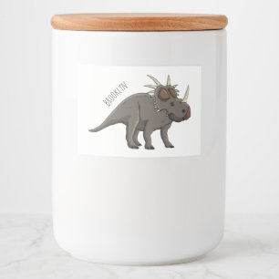 Étiquette Pour Bocaux Illustration de Styracosaurus