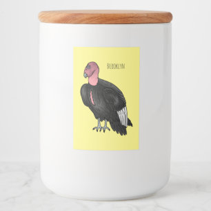 Étiquette Pour Bocaux Illustration d'oiseau condor de Californie