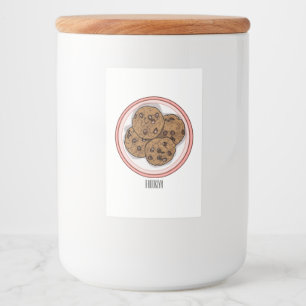 Étiquette Pour Bocaux Illustration du cookie de puce à chocolat