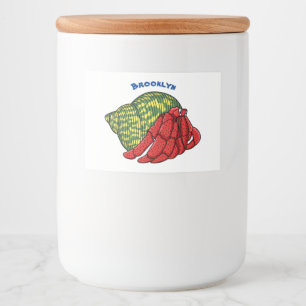 Étiquette Pour Bocaux Illustration du crabe mignon