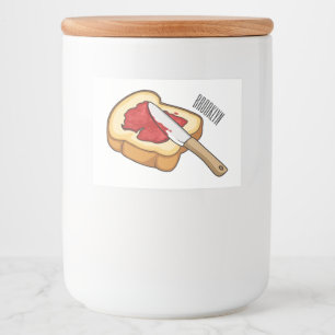 Étiquette Pour Bocaux Illustration du pain et de la confiture