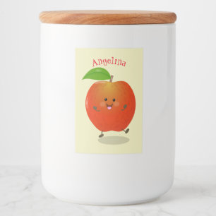 Étiquette Pour Bocaux Illustration d'une caricature à la pomme de danse