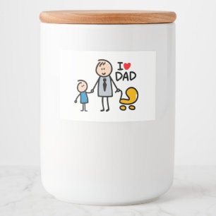 Étiquette Pour Bocaux Impression Love Daddy