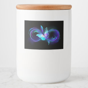 Étiquette Pour Bocaux Infinité brillante avec papillon magique