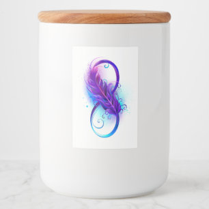 Étiquette Pour Bocaux Infinity with purple feather