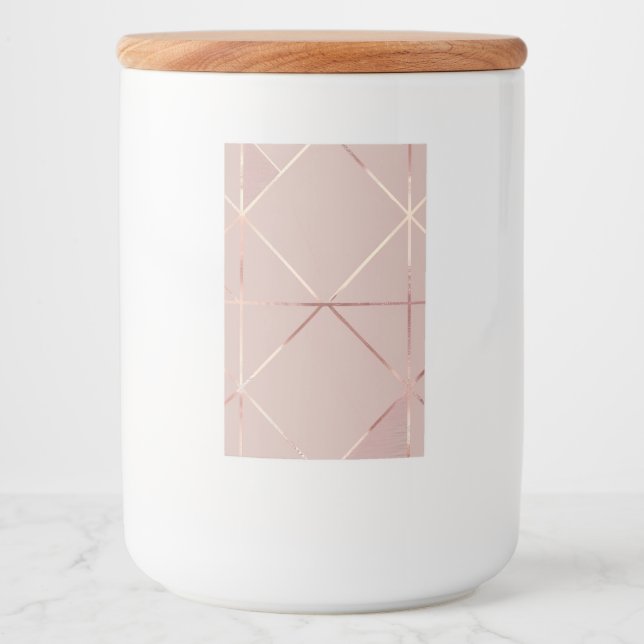 Étiquette Pour Bocaux Jar en céramique rose royale (Devant)