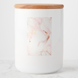 Étiquette Pour Bocaux Jar rose clair avec couvercle