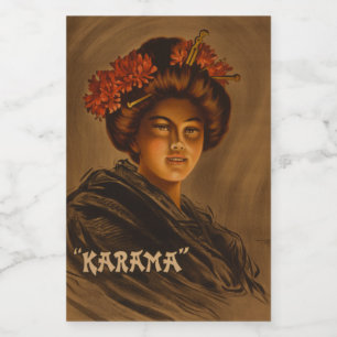 Étiquette Pour Bocaux Karama : Actrice japonaise Romance Geisha