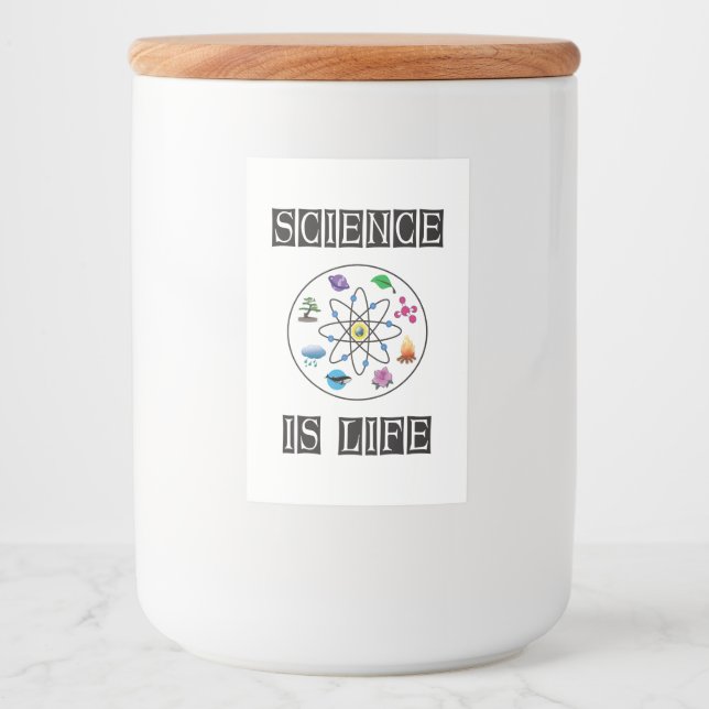 Étiquette Pour Bocaux La science est la vie (Devant)