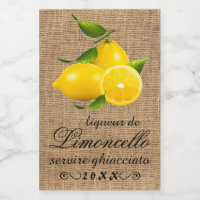 Label Homemade Limoncello Small Bottle |