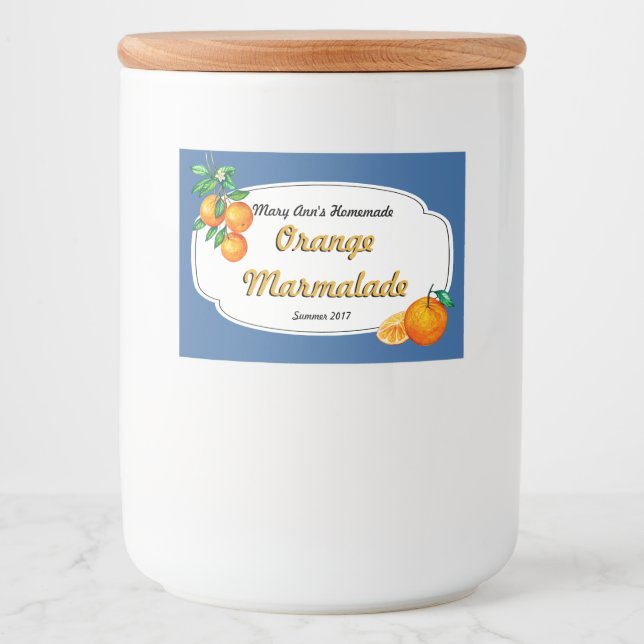 Étiquette Pour Bocaux Labels de canning orange (Devant)