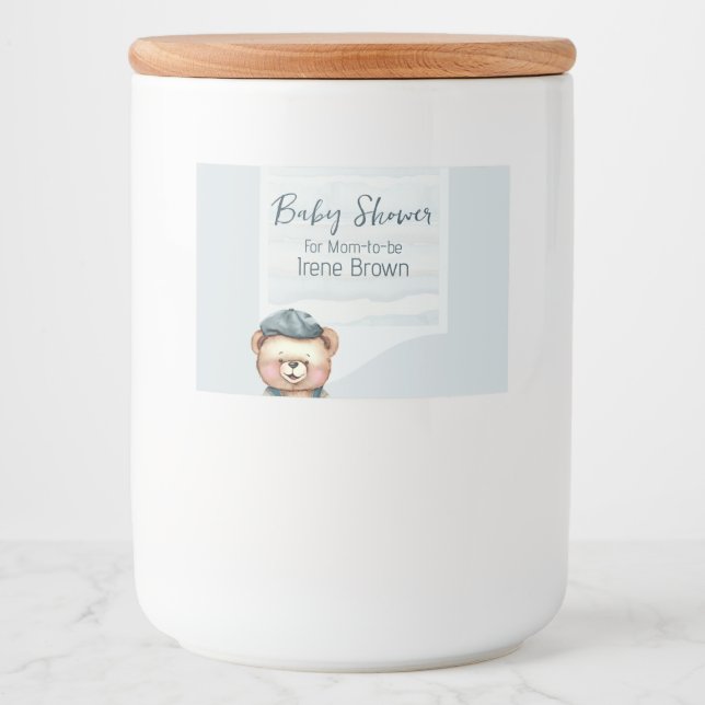 Étiquette Pour Bocaux Le Baby shower charmant (Devant)