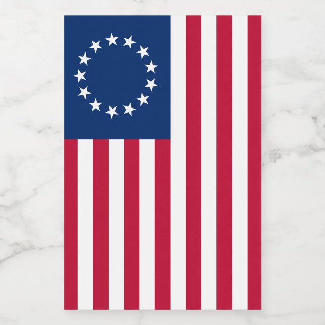 Étiquette Pour Bocaux Le Cercle des étoiles, drapeau américain par Betsy (Étiquettes simples)
