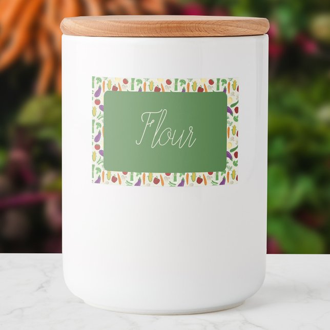 Étiquette Pour Bocaux Légume coloré (Créateur téléchargé)