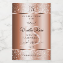 Luxe Rose Gold Parties scintillant Initiales Produ