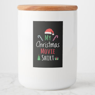 Étiquette Pour Bocaux Ma chemise de cinéma de Noël