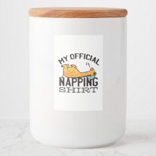 Étiquette Pour Bocaux Ma chemise de sieste officielle - Giraffe endormie