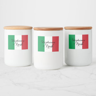 Étiquette Pour Bocaux Mariage couleur drapeau italien