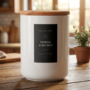 Étiquette Pour Bocaux Minimaliste élégant chic nourriture noir et blanc