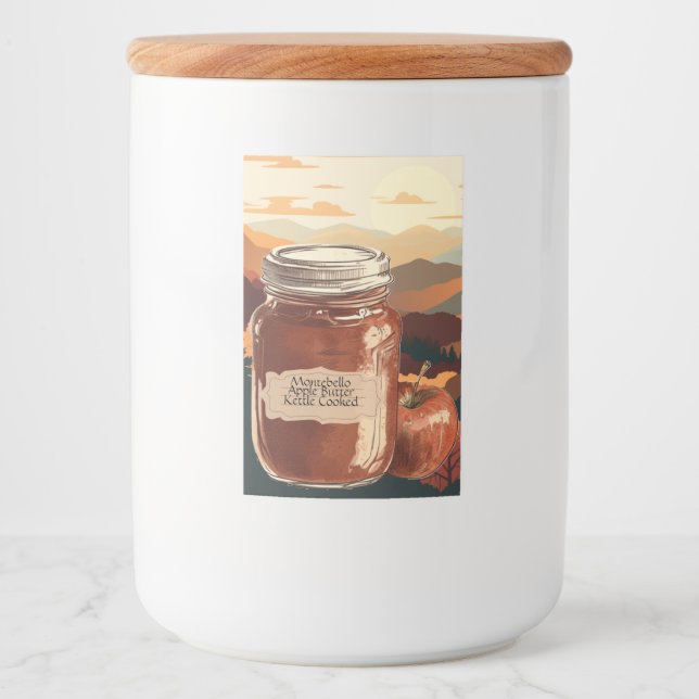 Étiquette Pour Bocaux Montebello Apple Butter, personnalisable (Devant)